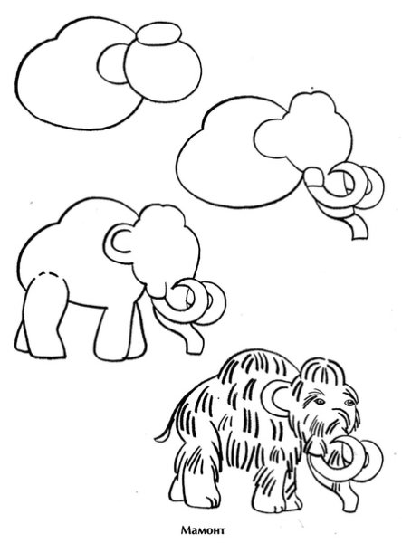 Рисование мамонта