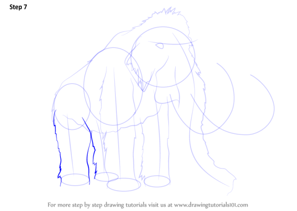 Мамонт поэтапное рисование