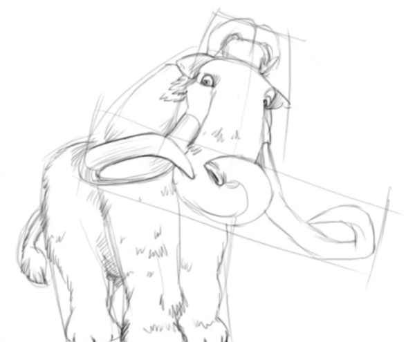 Голова мамонта рисунок