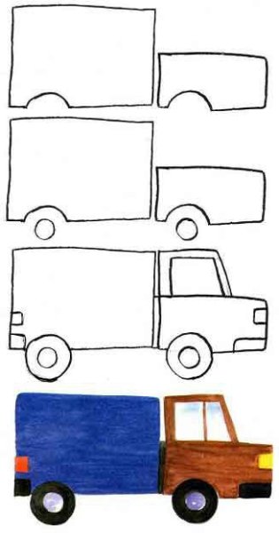 Рисование грузовик старшая группа