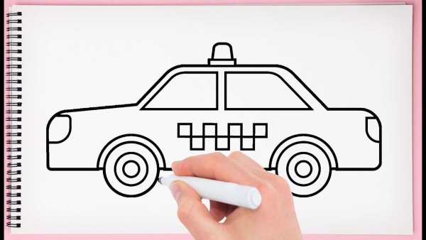 Рисунки машины карандашом так5си
