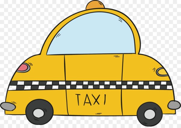 Мультяшная машинка такси