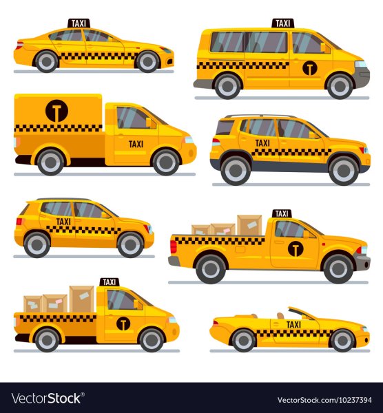 Иконки машины такси разных классов