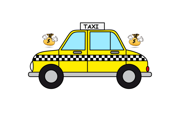 Раскраска машина такси