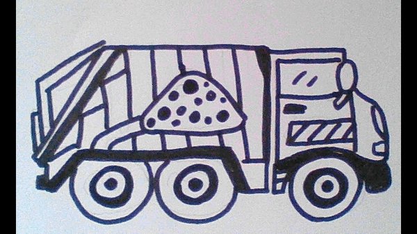 Мусоровоз для рисования