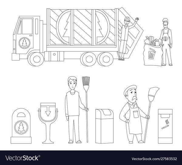 Мусоровоз контур