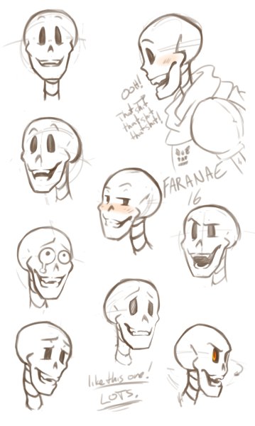 Раскраски андертейл Папирус