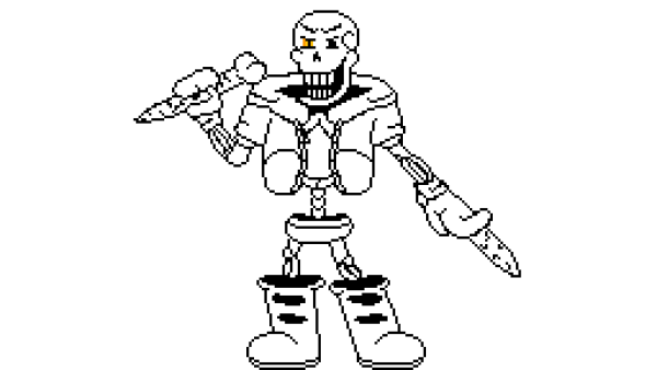 Раскраска Папирус из андертейл