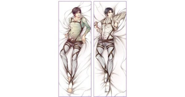 Дакимакура с Леви и Эреном