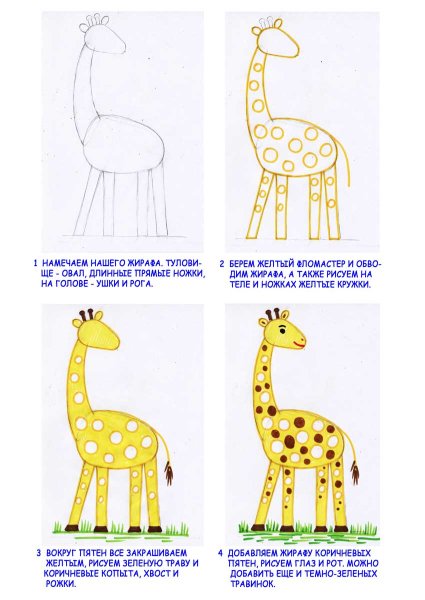 Рисование Жираф