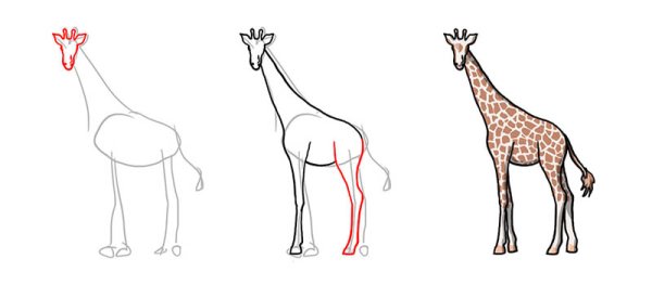 Рисование жирафа