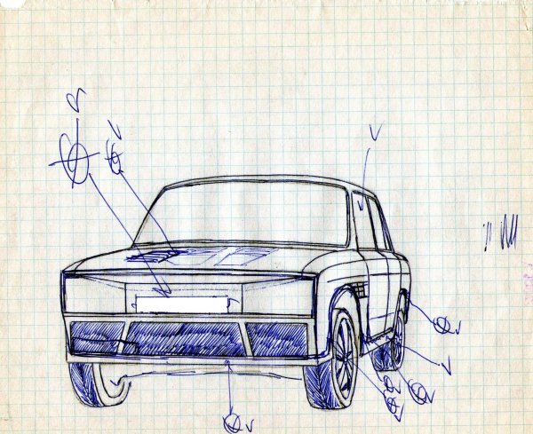 Рисунок ВАЗ 2106 качественный, рисунок сзади