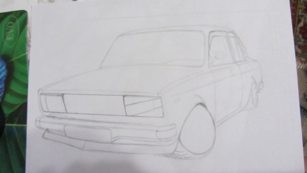 ВАЗ 2105 рисунок карандашом