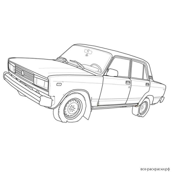 Раскраски машинки Жигули