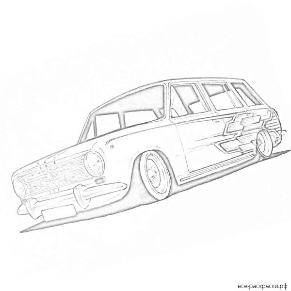 ВАЗ 2102 раскраска