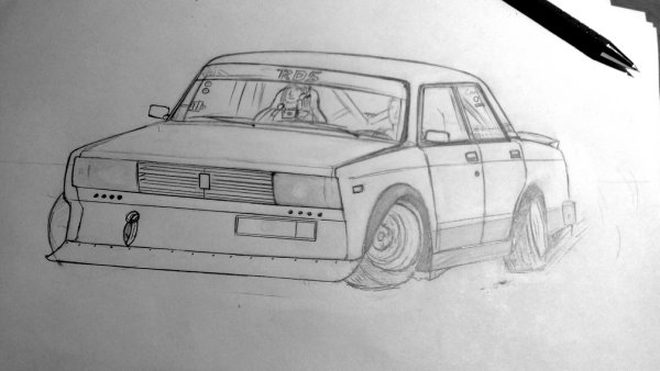 Жига карандашом