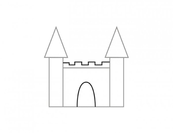 Поэтапное рисование замка
