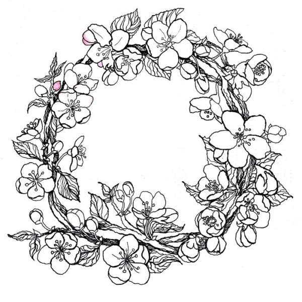 Венок рисунок