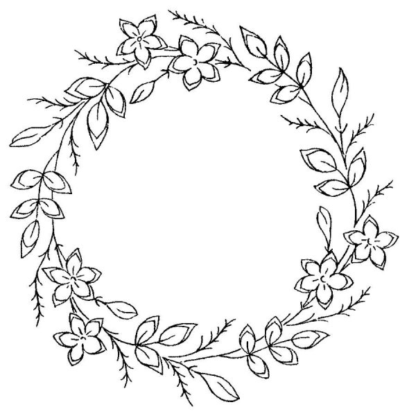 Венок трафарет