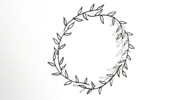 Венок рисунок с боку
