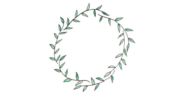 Венок из веток для логотипа