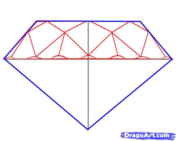 Как нарисовать бриллиант поэтапно