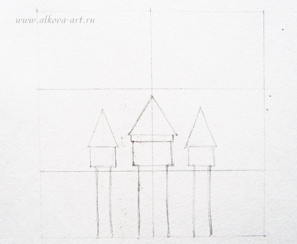 Изумрудный город карандашом