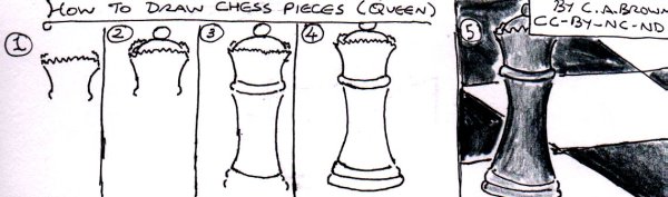 Рисунок шахматных фигур поэтапно
