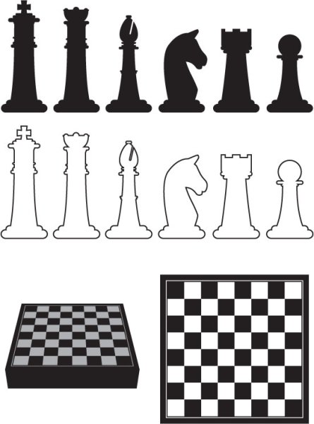 Стилизованные шахматные фигуры