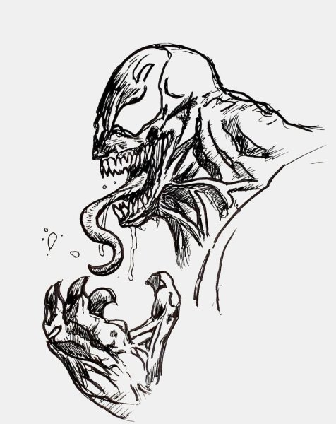 Веном арт карандашом