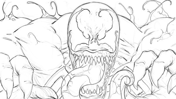 Venom простым карандашом