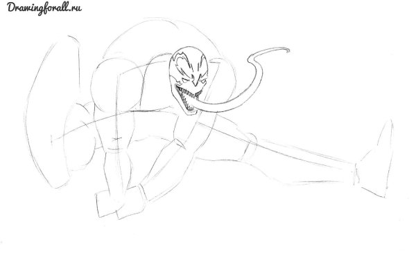 Поэтапное рисование Венома
