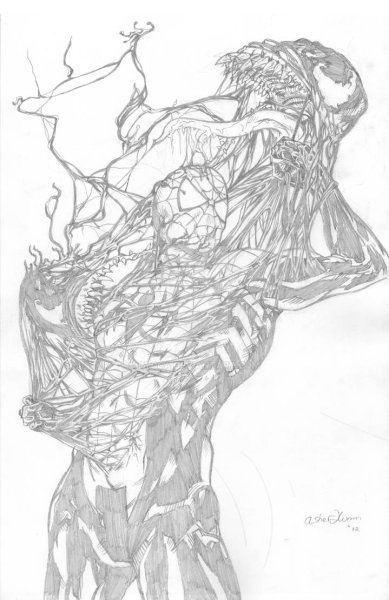 Веном арт для срисовки