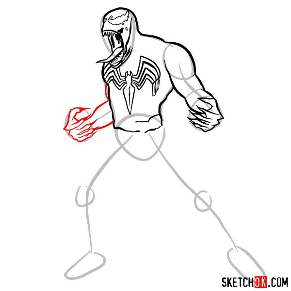 Нарисовать Венома поэтапно