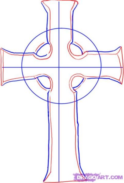 Поэтапное рисование крестика
