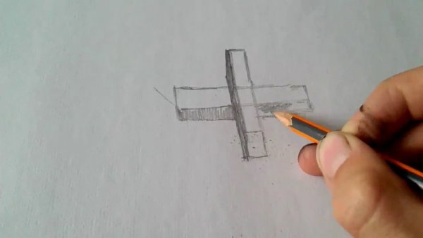 3d крестик рисунок