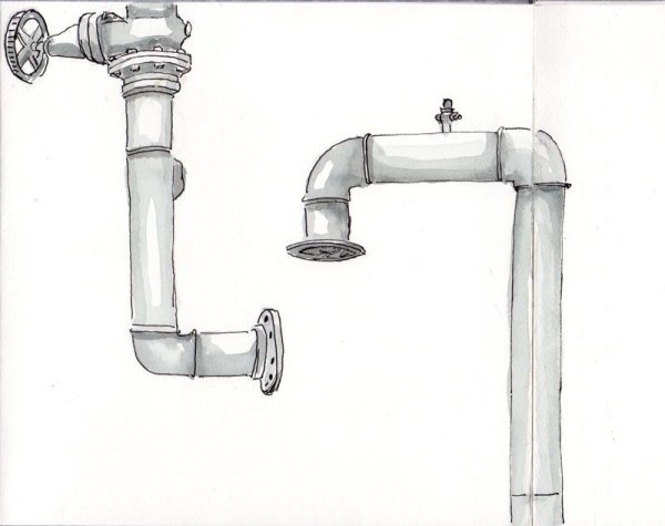 Нарисованный трубопровод