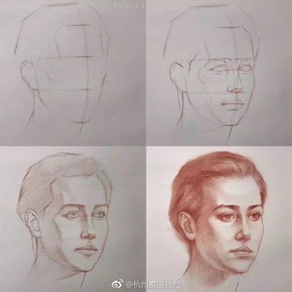 Этапы рисования портрета человек