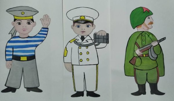 Рисование солдата в старшей группе