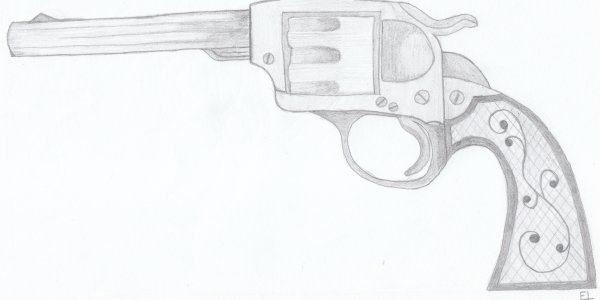 Револьвер простым карандашом