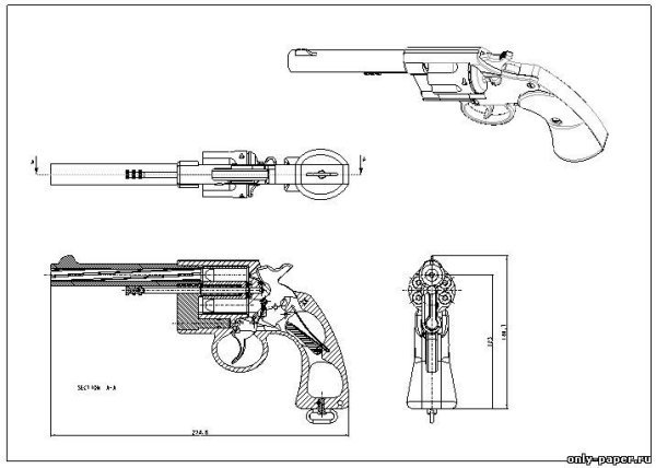 Питон 357 револьвер чертеж