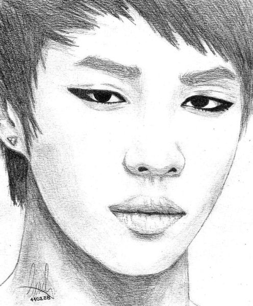 Рисунки лица корейцев