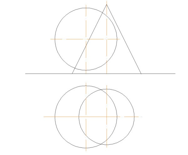 Пересечение конуса и сферы