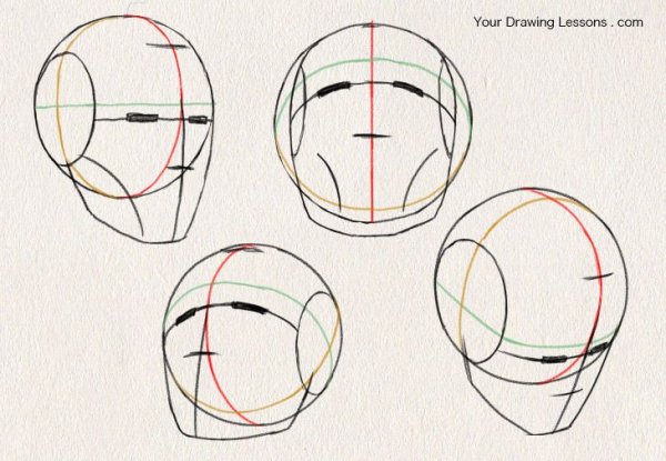 Каркас лица для рисования