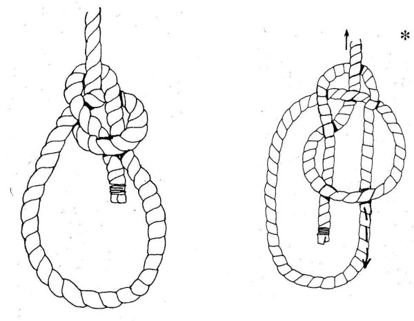 Морской узел петля самозатягивающиеся