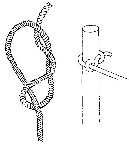 Морской узел петля самозатягивающиеся