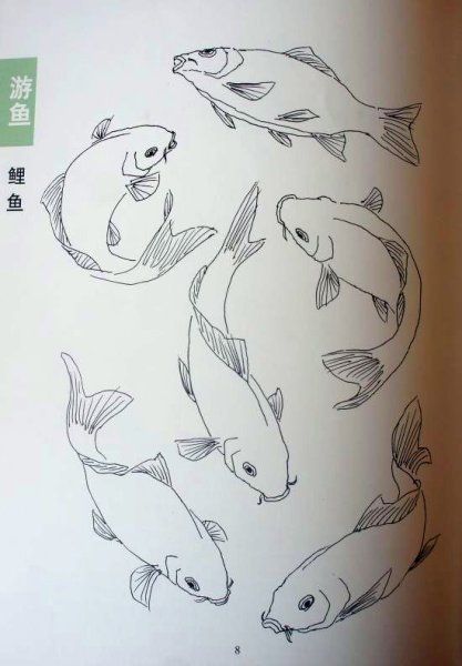 Карпы кои карандашом