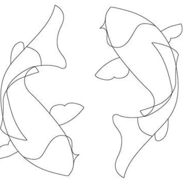 Рыба одной линией