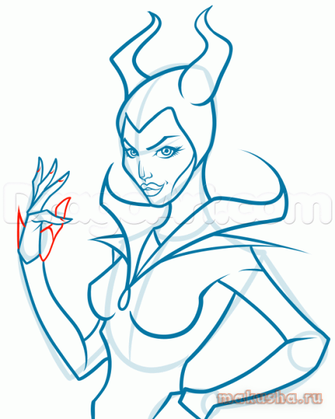 Нарисовать поэтапно Малифеста