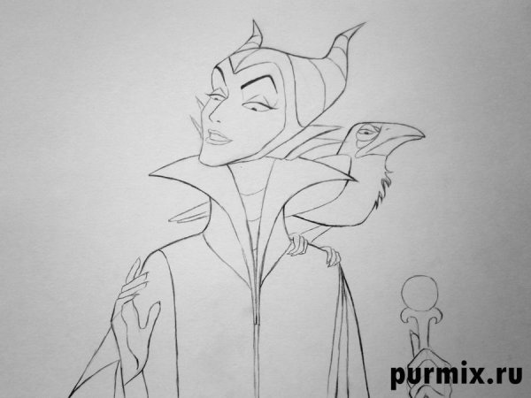 Малефисента раскраска в полный рост
